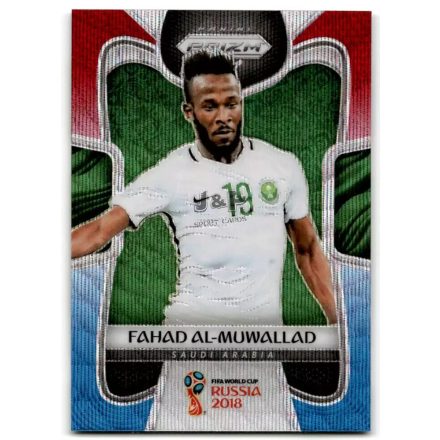 2018 Panini Prizm World Cup Prizms Red and Blue Wave #171 Fahad Al-Muwallad