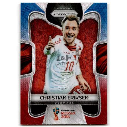 2018 Panini Prizm World Cup Prizms Red and Blue Wave #266 Christian Eriksen