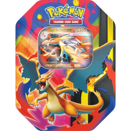 Pokémon TCG: Mega Charizard Tin Mega Charizard Y fémdoboz