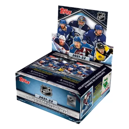 2021-22 Topps NHL Sticker Collection Hockey box hokis matrica doboz