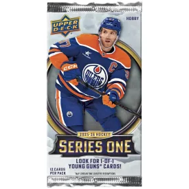 2025-26 Upper Deck Series 1 Hockey Hobby Pack hokis kártya csomag