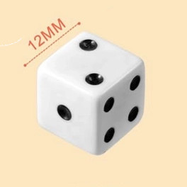 D6 - 12mm dobókocka