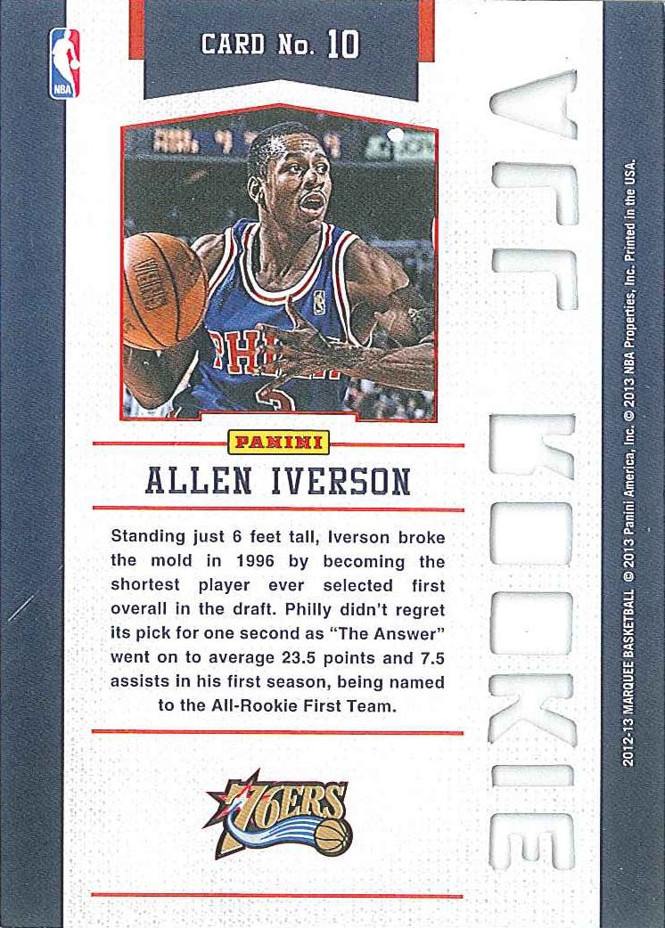 All-Rookie Team #10 Allen Iverson back $3