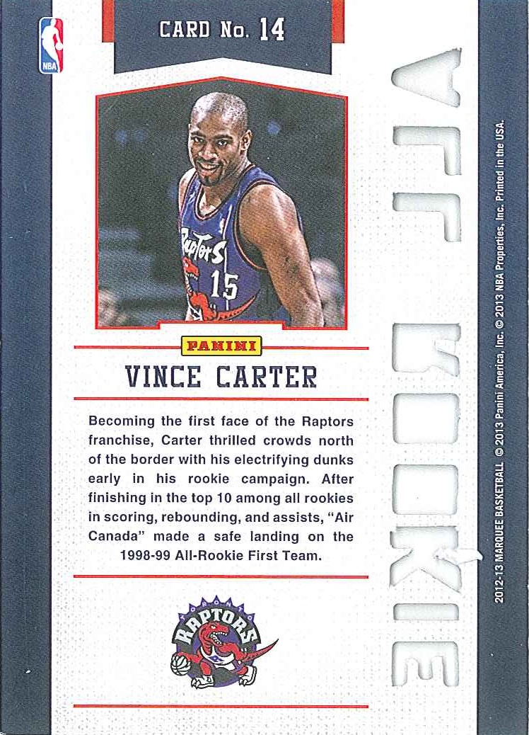 All-Rookie Team #14 Vince Carter back $3