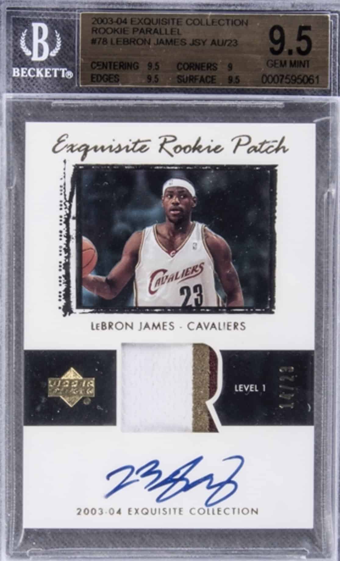  2003-04 Exquisite Collection Rookie Patch Parallel #78 LeBron James /23